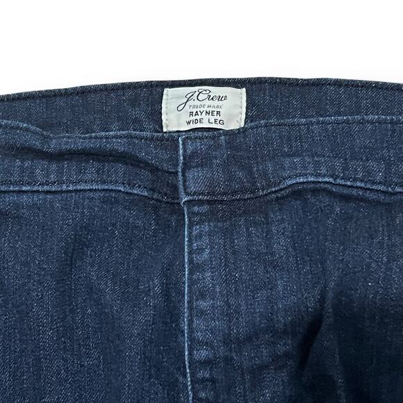J. Crew Womens 28 31"x24" Rayner Wide Leg Crop Dark Wash Blue Trouser Jean F9246 - Picture 3 of 11